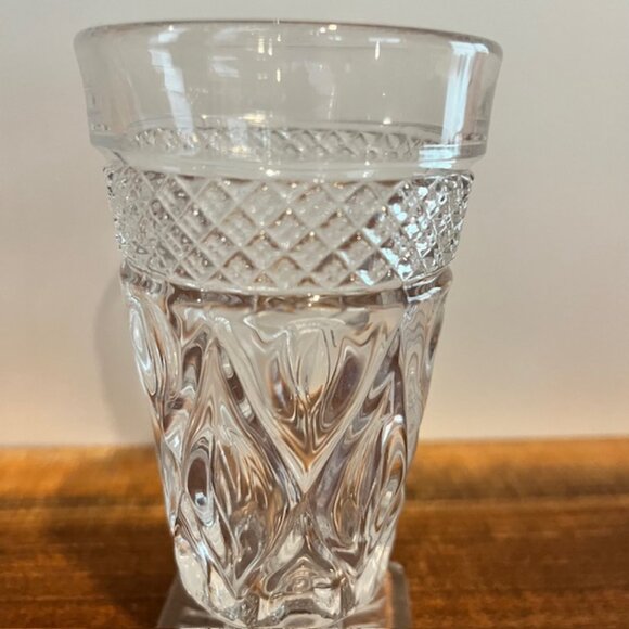 Set of 4 Vintage Imperial Glass Cape Cod Juice Square Base Pressed Glass Goblet - Picture 3 of 4